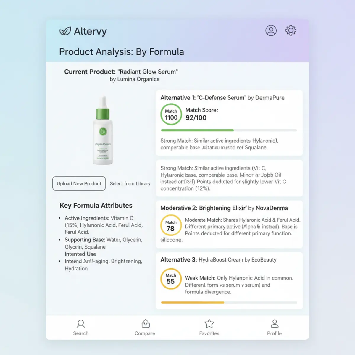 Product control surface
